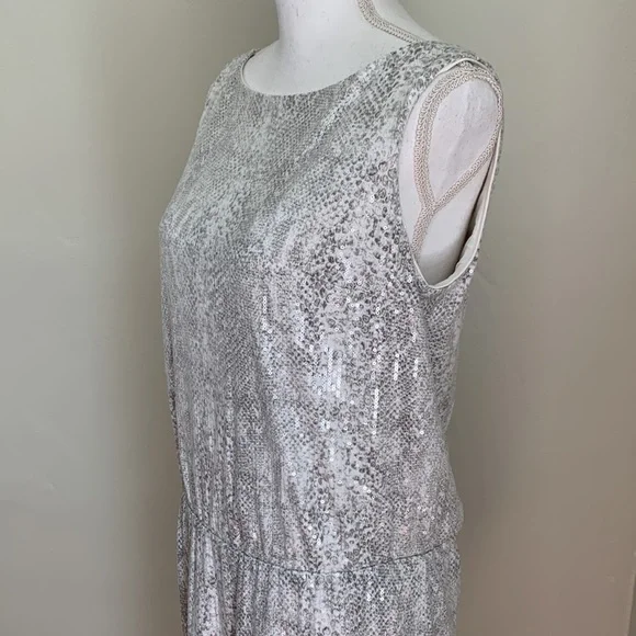 WHBM Shimmer Snake Print Sequin Mini Dress - Picture 4 of 12
